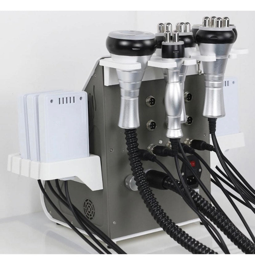 Cavitación 6 en 1 + RF + Lipolaser + Vacuum
